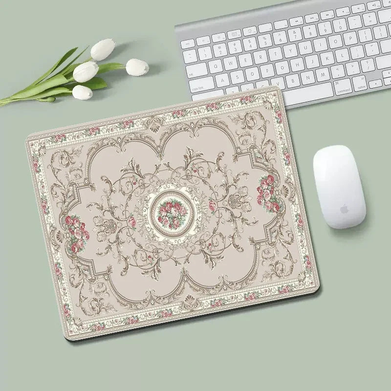 tapis souris grand motif persan vintage fleurs décoratif anti dérapant