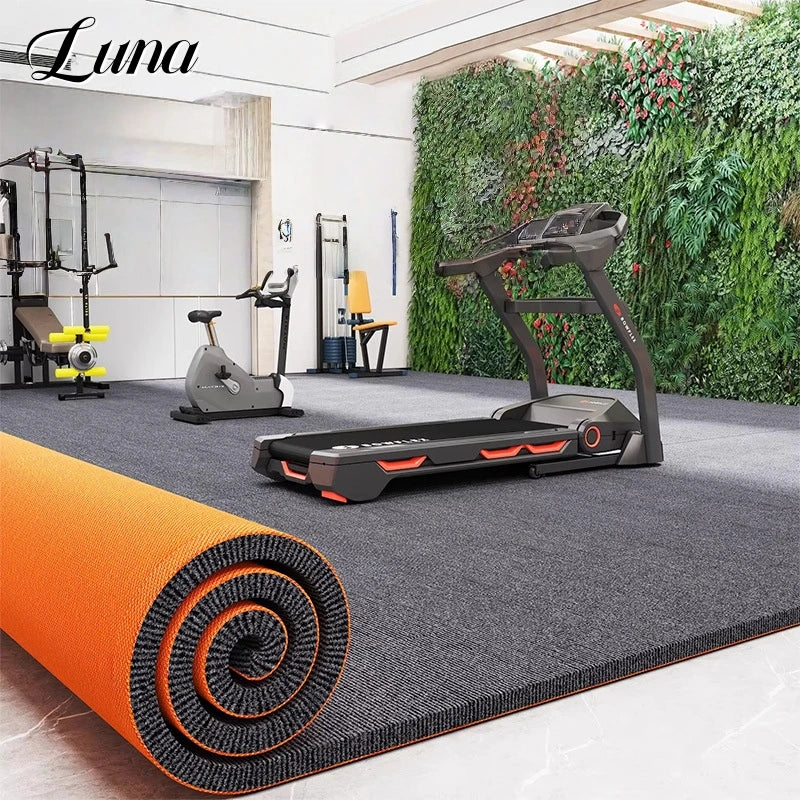 tapis sol orange gris moderne antidérapant feutre polyester salon chambre rectangle