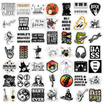 sticker musical vinyle waterproof jazz rock animal lettres instruments graphiques