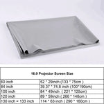écran projection gris uni portable moderne velcro pvc certifié 60 84 100 120 130