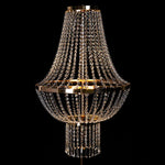 centres table baroques or cristal transparent structure métal doré festifs