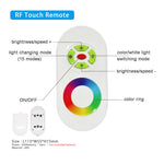 contrôleur led rgb 18a rf tactile télécommande sans fil 12v 24v blanc noir argent