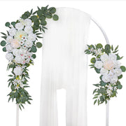 décoration mariage arche fleurs artificielles tissu eucalyptus romantique bohème chambreOpaque