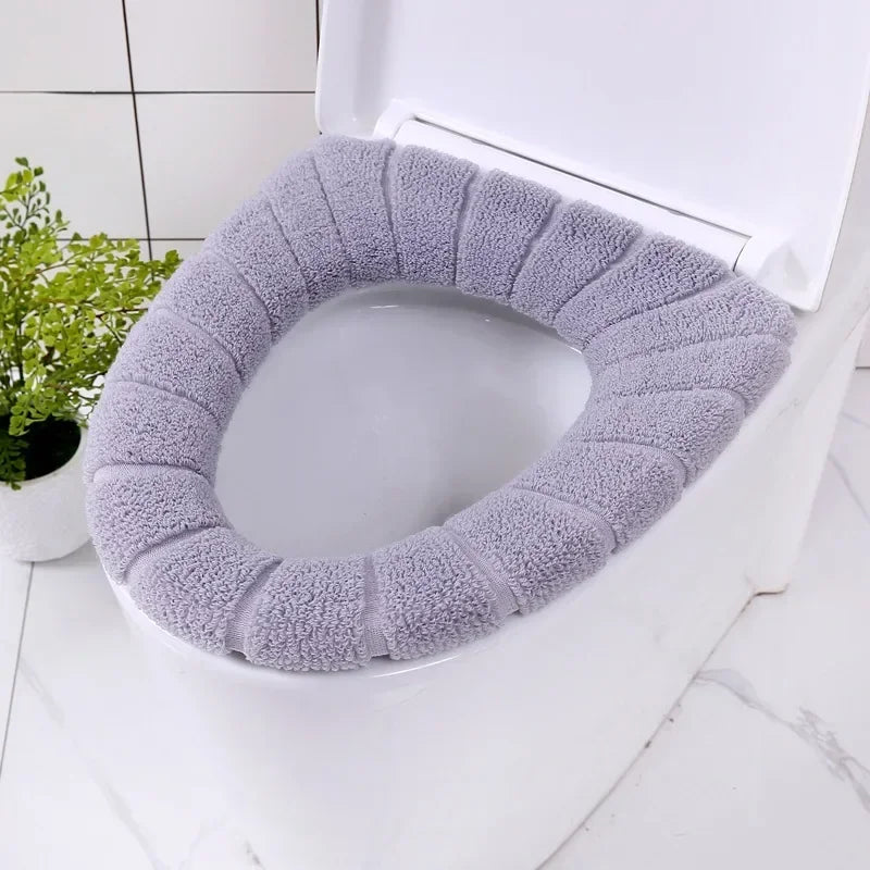 coussins abattants toilettes texturés bleu clair gris beige rose vert menthe opalescents élastiques