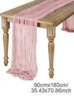chemin table décoratif plissé effet gaze couleur beige décoration table manger maison