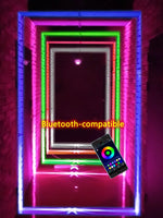 applique murale led rgb 12w moderne éclairage intérieur extérieur rainbows télécommande bluetooth