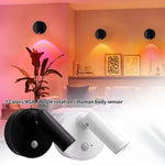 lampe murale led rechargeable détecteur mouvement blanc noir moderne bouton tactile changement couleur allumage