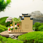décoration miniature maison asiatique végétation artificielle figurines traditionnelles LED éclairageextérieur jardin tdaH