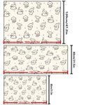 tapis imperméable anti dérapant rapide chiens blanc noir motif chiots étoiles moderne chambre animal