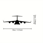 décoration murale avion métal noir silhouette minimalisteintérieur cuisine fixationsans éléments 30cm 10cm