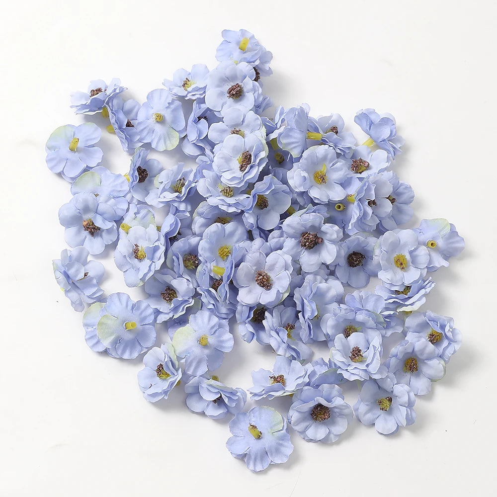 Fleurs bleues en soie pour décoration mariage