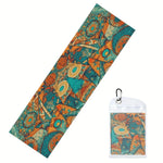 serviette sport fleur géométrique noire multicolore clips moderne absorbante polyester machine