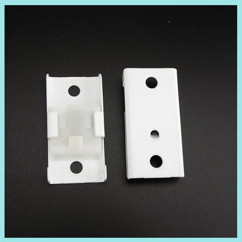 accessoires rail rideau poulies vis métalliques supports montage blanc anneaux bouclesétalement