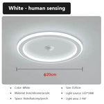 plafonniers led capteur mouvement blanc noir minimaliste moderne 20x20cm 249 2000lm
