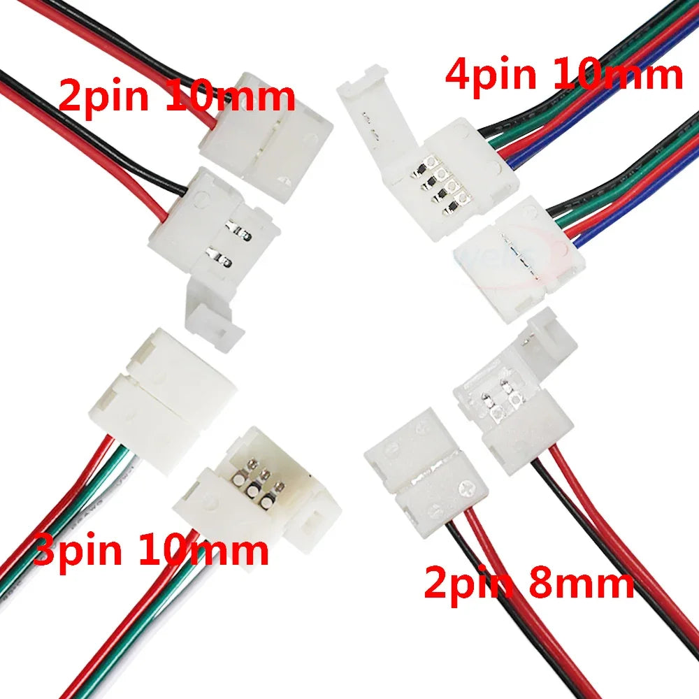 connecteurs electrique broches 8mm 10mm blanc rouge vert bleu moderne fonctionnels cordonnees colores