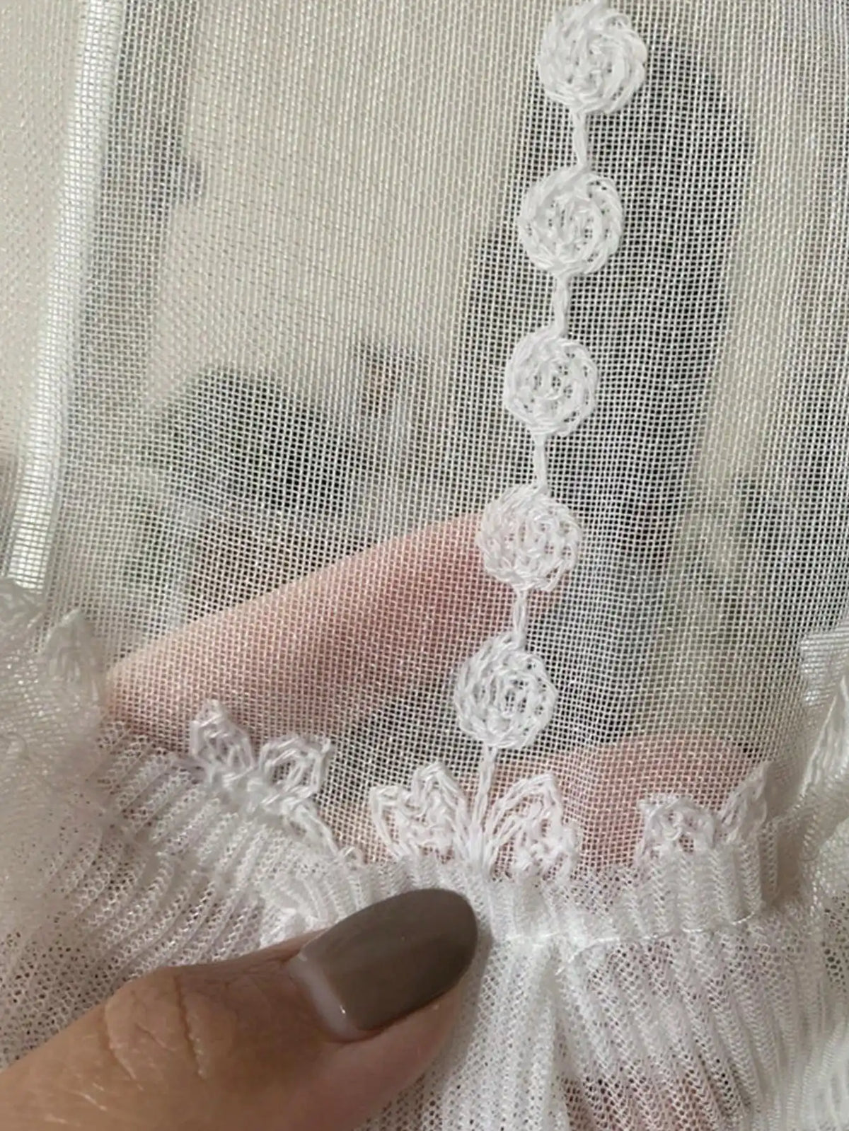 rideau blanc broderie florale franges translucide classique romantique 112x70cm 141x70cm 174x70cm 54x70cm 83x70cm