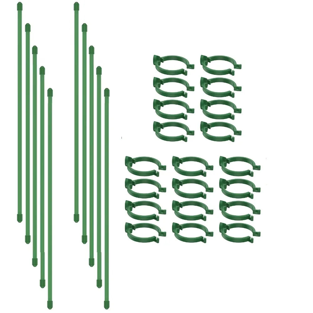 supports plantes vert modernes 30cm 40cm 45cm 10 pièces protections connecteurs