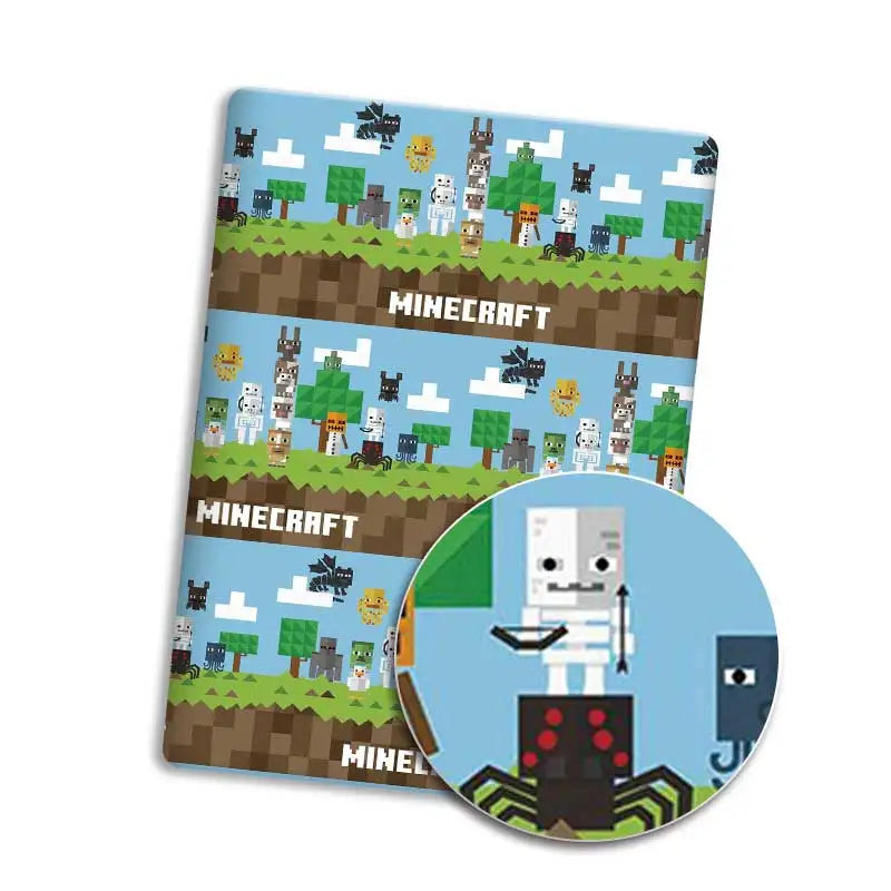 tapis souris pixel art minecraft steve creeper enderman rouge vert bleu