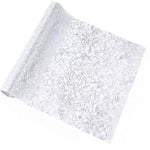 nappe table dorée effet marbrure brillante semi transparente festive or argent