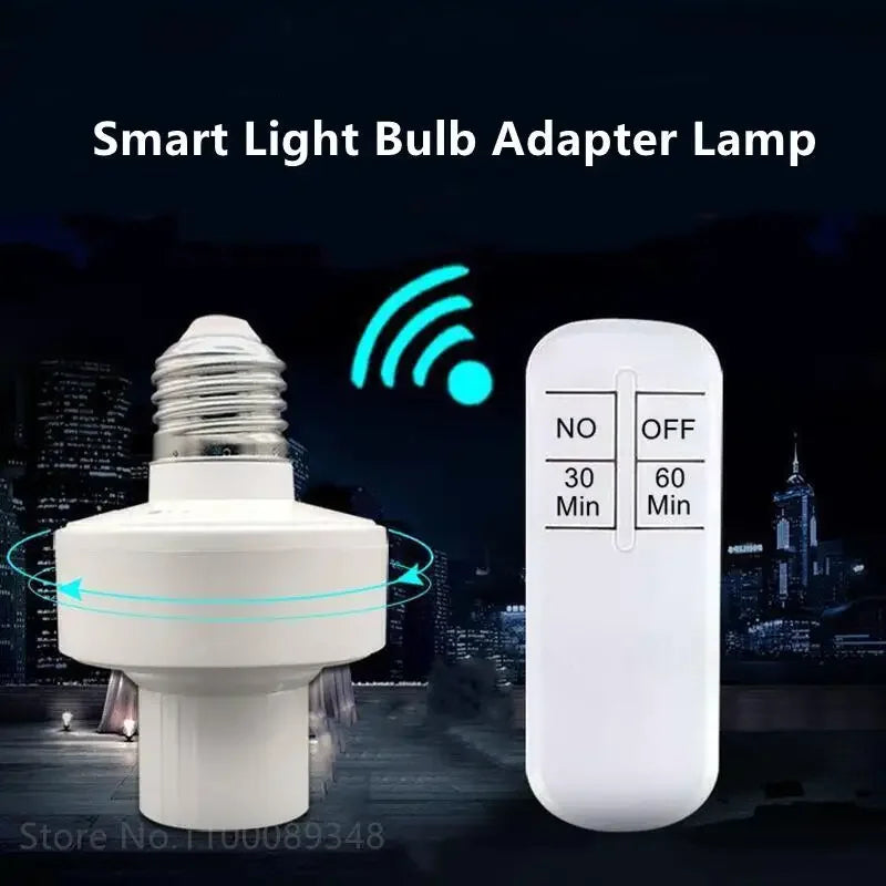 adaptateur lampe intelligente télécommande minuterie wifi blanc moderne vis fixe