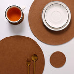 serviettes table modernes simili cuir marron clair marron foncé beige clair gris clair respectueux