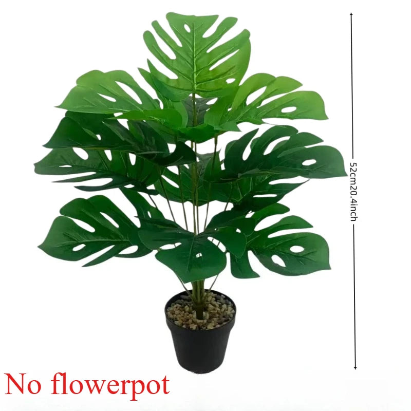 plantes artificielles feuilles monstera grandes nervures blancs moderne decoration intérieure