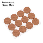 protecteurs sol feutre anti dérapant adhésifs mousse eva noirs blancs marrons ronds utilitaires 2.5cm
