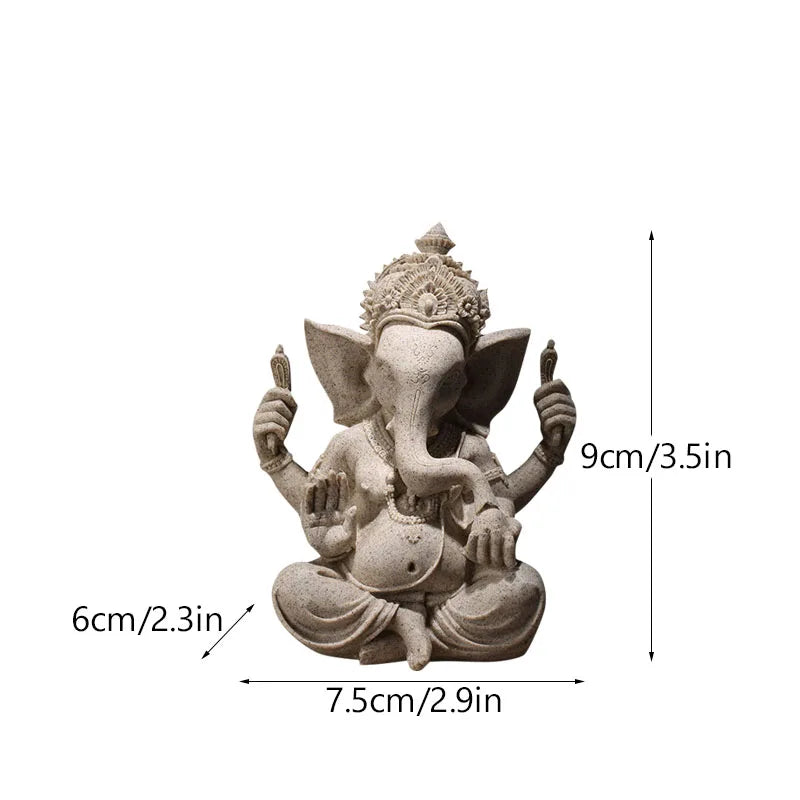 statues religieuses détaillées dorures blanc classique opalescent ornements hindouisme feng shui décoration maison