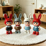 statues personnages casque lapin rouge bleu blanc moderne décoration intérieure anniversaire mariage valentin