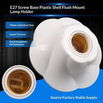 support lampe e27 blanc moderne sans fixation visible métal opaque