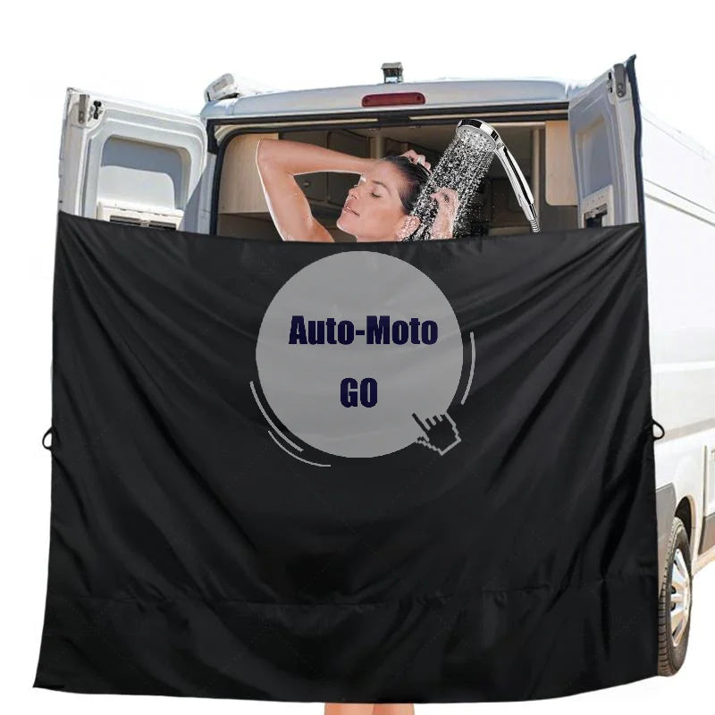 rideau porte arrière van noir opaque clips moderne confidentialité rangement camping