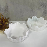 moule silicone bougie résine décoration ondulée transparent blanc rose bleu clair moderne organique