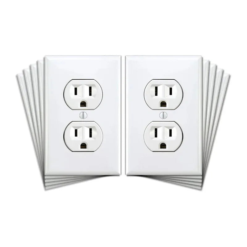 autocollants faux interrupteur blanc moderne adhésif décoration murale maison 10 pièces