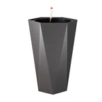 pot plantes contemporain gris beige noir facettes géométriques intérieur extérieur