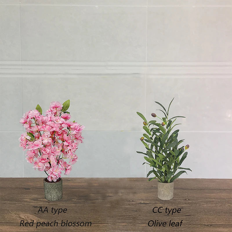 décoration intérieure plante artificielle fleurs feuilles moderne rose blanche verte salon