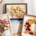 Cadre photo creux 5 cm jaune avec dessin