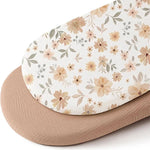 draps housses bébé unisexe fleurs feuilles moderne doux beige rose vert bleu marine