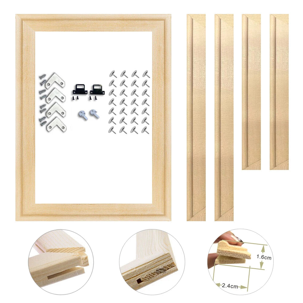 cadre mural moderne bois naturel tringles 20x30cm 25x35cm 30x40cm 30x45cm 35x45cm 35x55cm 40x50cm 40x60cm