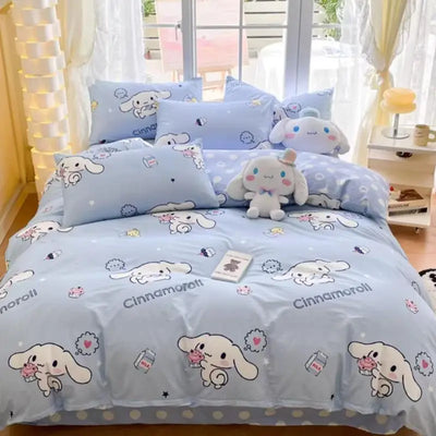 Housse de couette Hello Kitty en coton biologique - ensemble 4 pièces