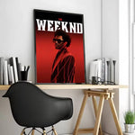 affiche the weeknd moderne pvc noire blanche cadre salon chambre decoration artistique