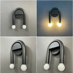 applique murale led moderne minimaliste noir blanc rose chambre coucher salon entrée étude