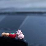 figurines cartoon mignon figurine bulldog oreiller cochon chapeau voiture tableau bord