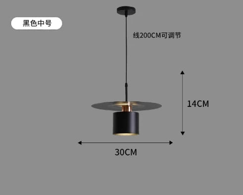 lampe suspendue moderne minimaliste blanc noir doré pendentif câble salon chambre étude