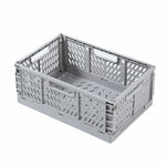 caisse rangement pliable perforée moderne vert bleu jaune rose blanc poignées storage organisateur multifonctionnel