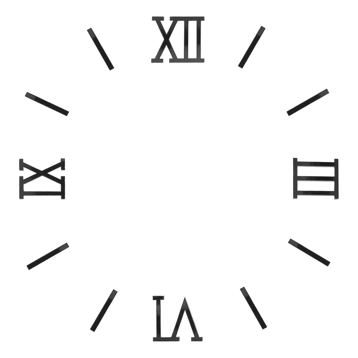 numéros romains horloge murale acrylique miroir réutilisable kit réparation cadran quartz minimaliste