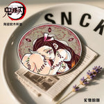 coasters céramique démon slayer multicolores illustrations personnages opaques art illustratif