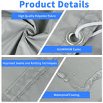 voile soleil gris clair poly coton enduit pu résistante l'eau moderne 2x2m 2x3m 3x3m
