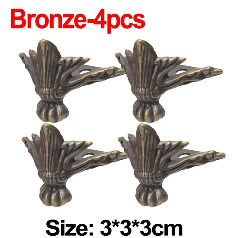 cornières meubles vintage ornées doré argenté ancien inclusion set decoration