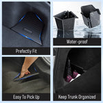conteneurs rangement coffre voiture tesla model juniper 2025 noir texture antidérapante pliables moderne.storage sac