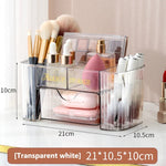 organisateur transparent compartiments multiples boîte rangement makeup storage stylos pinceaux maquillage bijoux transparent moderne